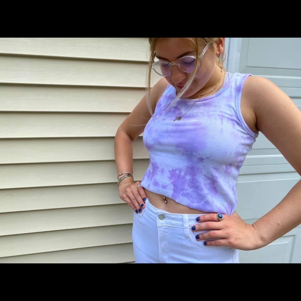 Purple Tie Dye Tank Top